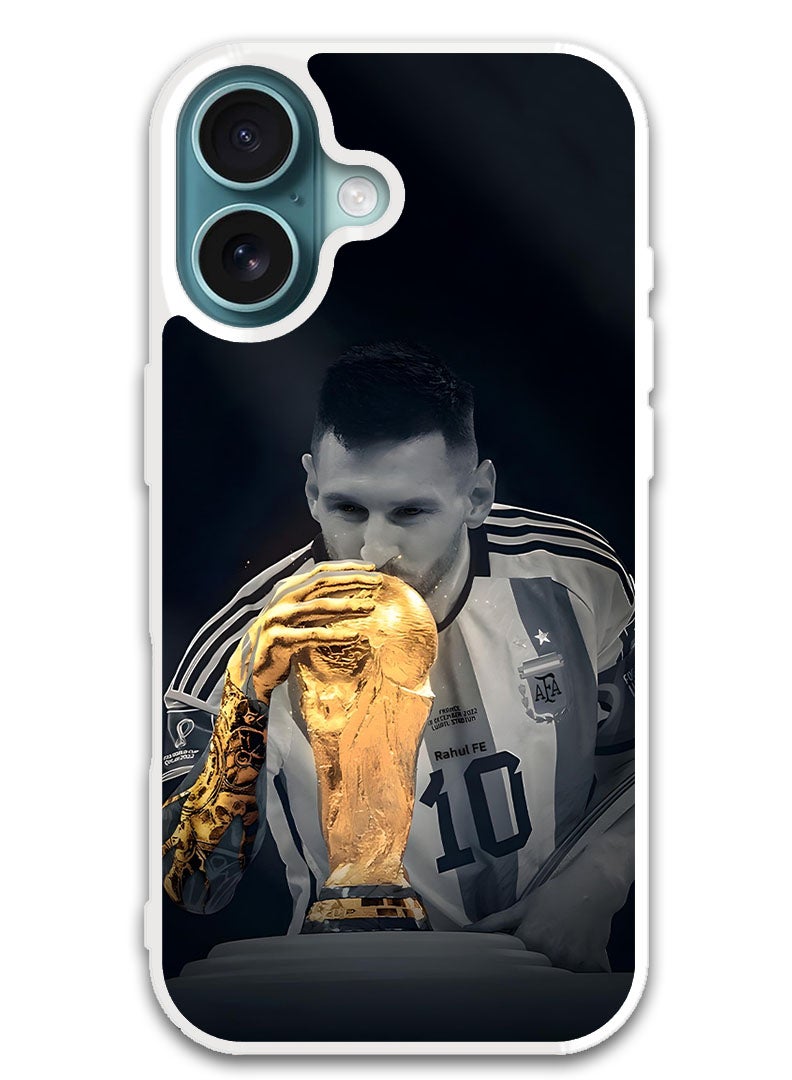 Theodor Protective Case Cover For APPLE IPHONE 16 Messi (1) (White Bumper) - Image 1