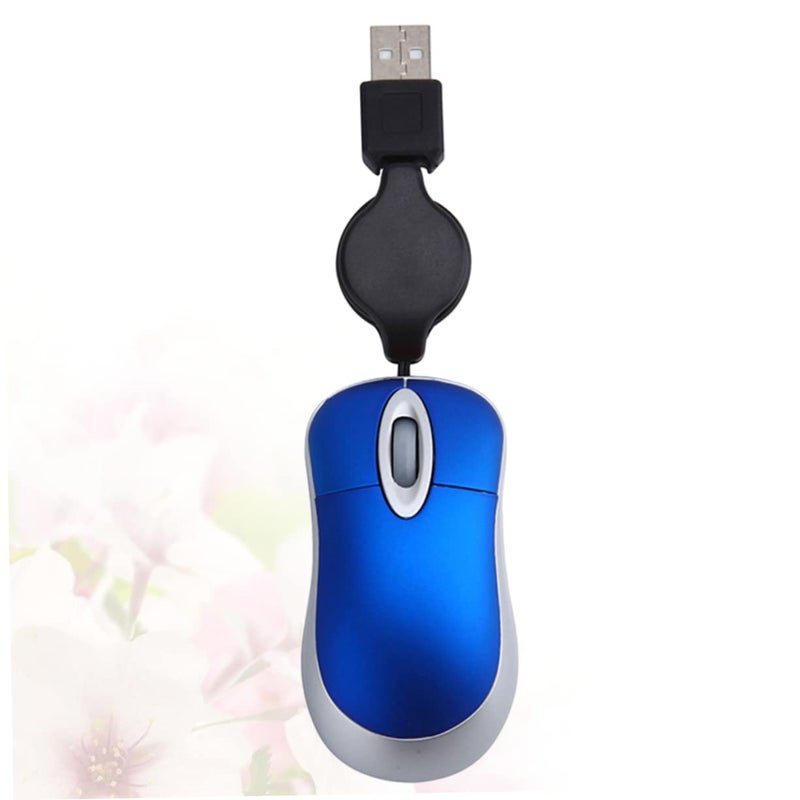 ماوس سلكي صغير USB بتصميم تلسكوبي محمول، دقة بصرية زرقاء لأجهزة الكمبيوتر المحمولة بنظام Windows - Image 4