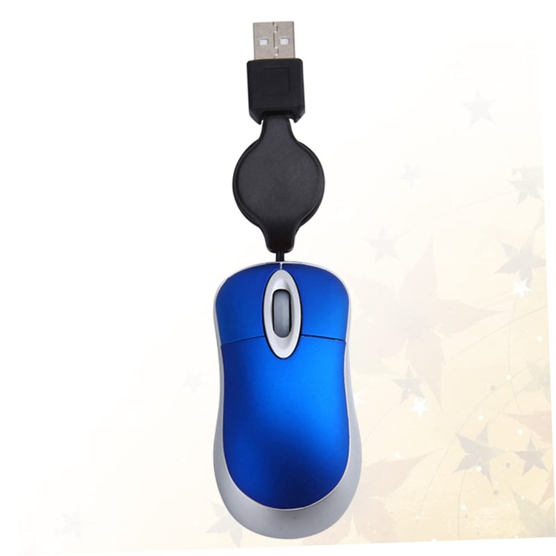 ماوس سلكي صغير USB بتصميم تلسكوبي محمول، دقة بصرية زرقاء لأجهزة الكمبيوتر المحمولة بنظام Windows - Image 5