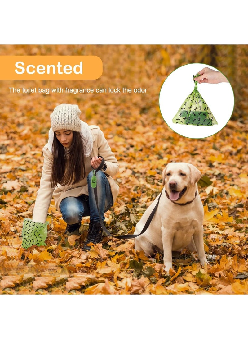 Rock Pow 20Rolls-300pcs Dog/Pet Litter Disposal Bags Supplies 1pcs Green Adjustable Dispenser Extra Thick and Strong 100% Leak Proof Biodegradable Waste Bag - Image 5