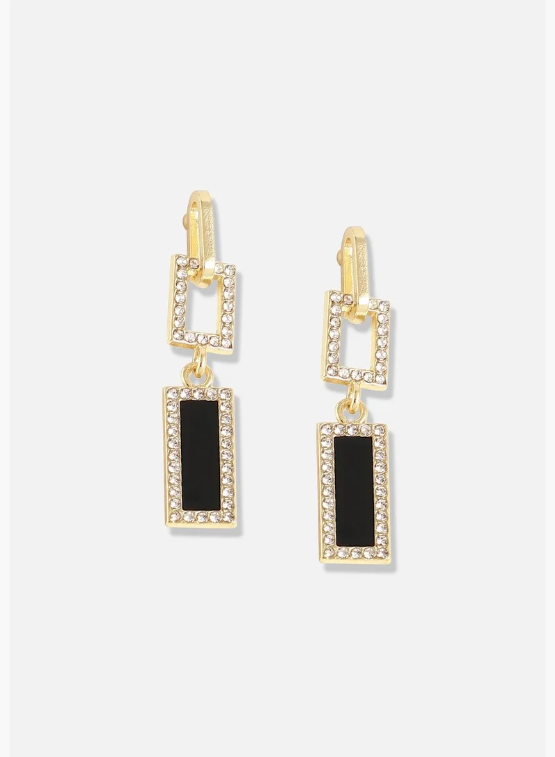SOHI Gold Plated Designer Stone Casual Drop Earring For Women