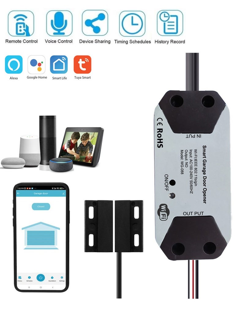 YOUGE - Smart WiFi Switch Garage Door Opener Controller Work,WIFI,with Alexa Echo Google Home Smart Life/Tuya APP Control No Hub Required - Image 1