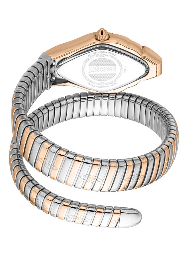 Just Cavalli جست كافالي ليدي سنيك فيروسي JC1L306M0075 - ساعة كوارتز أنثوية من الفولاذ المقاوم للصدأ ذات عقربين - Image 3