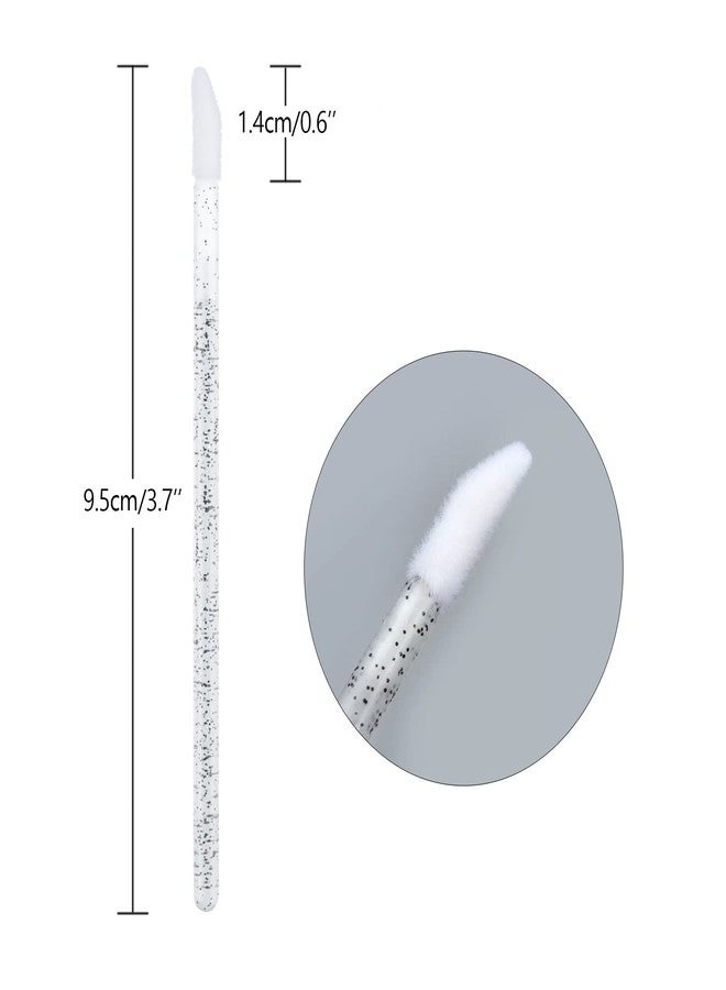 G2PLUS 300PCS Lip Brushes, Crystal Disposable Lip Brushes, Glitter Black Lip Gloss Applicators, Lipstick Gloss Wands Makeup Tool Kits for Lipstick and Lip Gloss - Image 2