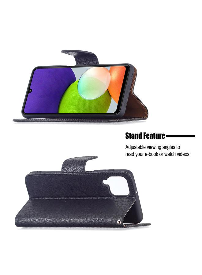 S-TOP Case For Samsung Galaxy A22 4G Litchi Texture Pure Color Horizontal Flip Leather Phone Case with Holder & Card Slots & Wallet & Lanyard - Image 5