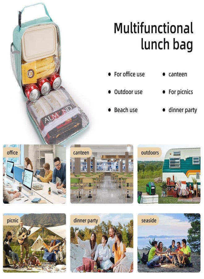 Lovoeo Lunch box Lunch bag for men women Insulated Lunchbox Lunch bags for Work Picnic Travel (baby blue) - Image 5