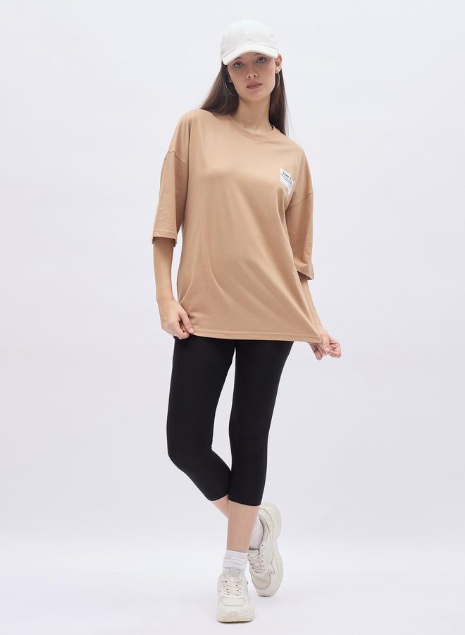 Styli Printed Oversized Longline T-Shirt - Image 1