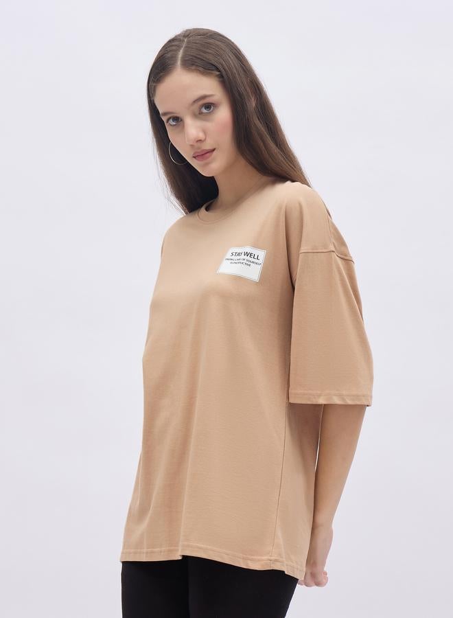 Styli Printed Oversized Longline T-Shirt - Image 3