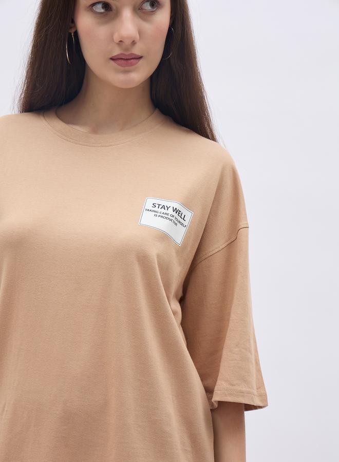 Styli Printed Oversized Longline T-Shirt - Image 4