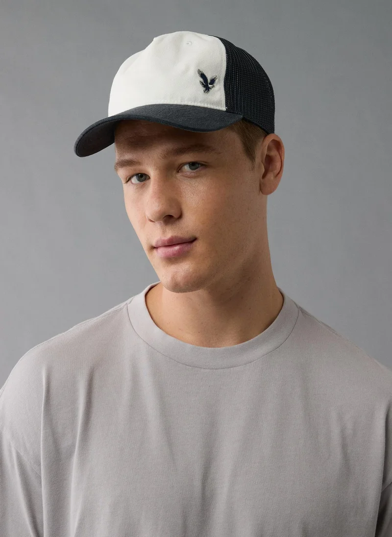 American Eagle Logo Twill Trucker Cap