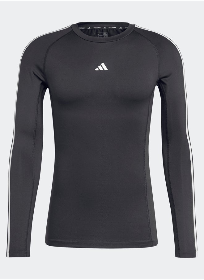 Adidas - Techfit Compression Training 3-Stripes Long Sleeve Long-Sleeve Top - Image 1