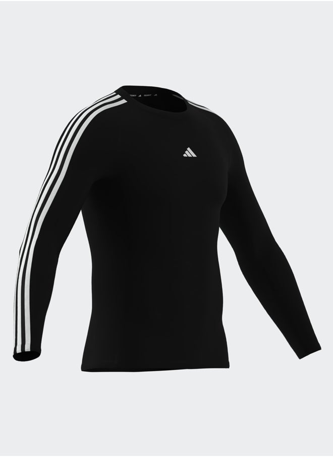 Adidas - Techfit Compression Training 3-Stripes Long Sleeve Long-Sleeve Top - Image 1