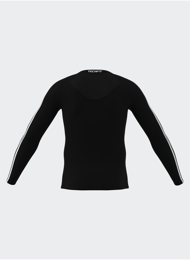 Adidas - Techfit Compression Training 3-Stripes Long Sleeve Long-Sleeve Top - Image 1