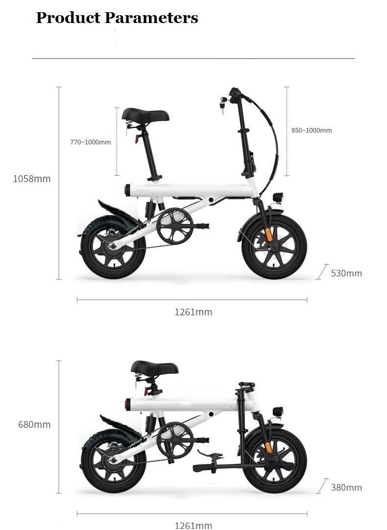 Gasin - Adult E-Bike Scooter, 50KM Range, 400W Motor, 14-inch Shock-Absorbing Tires, Foldable, Specialized for Commuting, Beach, Sandy Ground & Mountain Riding - Image 1