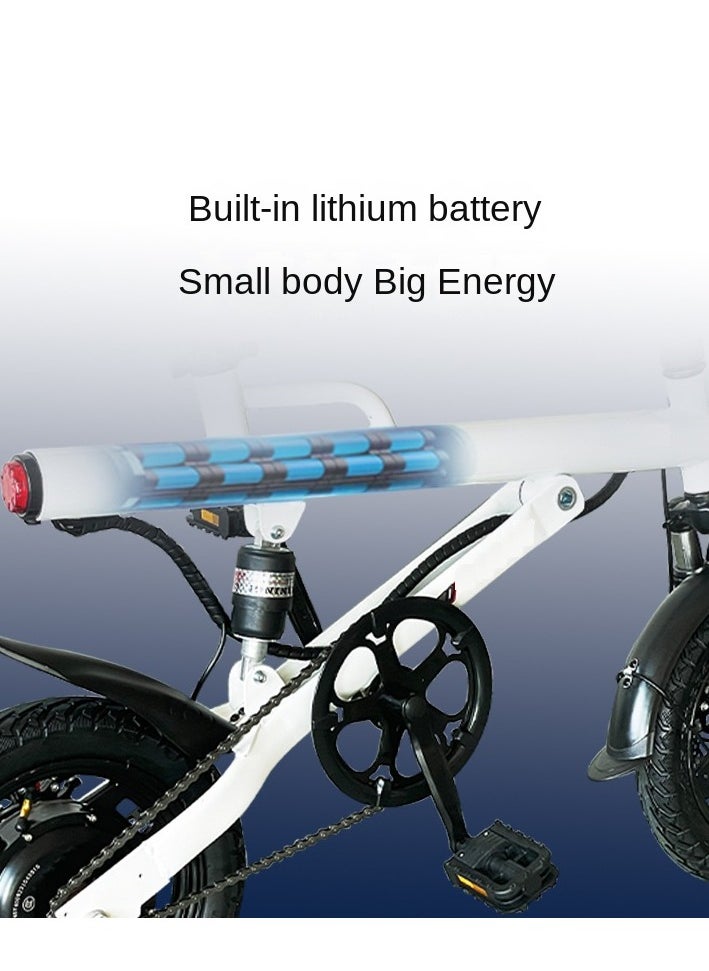 Gasin - Adult E-Bike Scooter, 50KM Range, 400W Motor, 14-inch Shock-Absorbing Tires, Foldable, Specialized for Commuting, Beach, Sandy Ground & Mountain Riding - Image 1