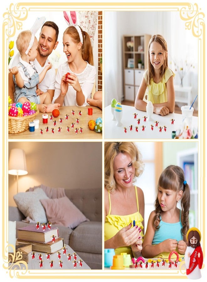 GGSTDDUP 30 Pcs Little Jesus Figures Jesus Love You Mini Jesus Figurines Religious Easter Mini Figurines for Sunday School Baptism Gifts Party Favors(Red) - Image 5