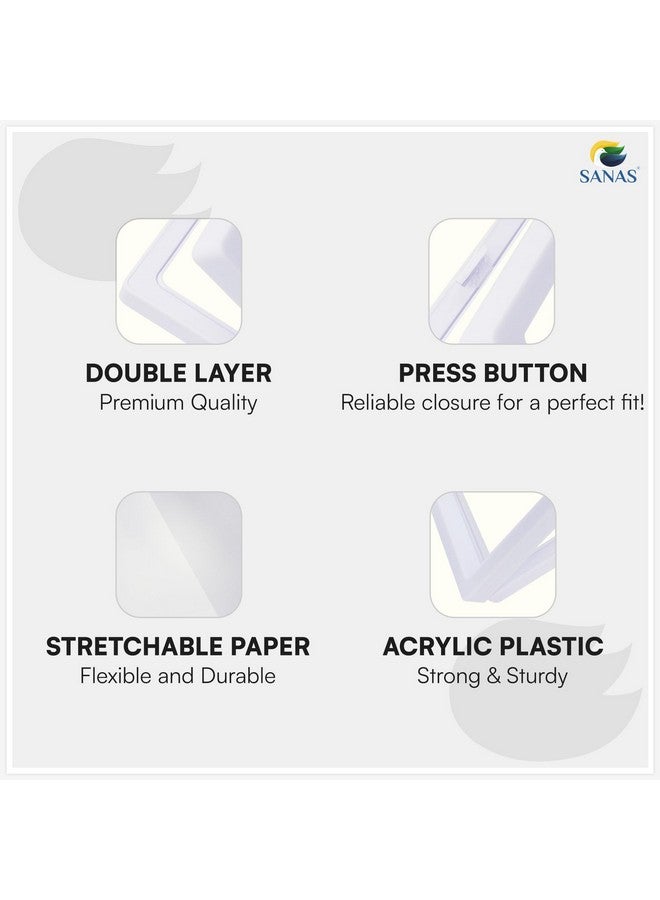 Sanas إطار صور مربع أبيض أكريليك من ساناس (10 قطع) هدية عيد ميلاد عنصر صندوق ظل عرض إطار صور وحامل طاولة لتزيين المنزل (10 قطع) (أبيض) - Image 3
