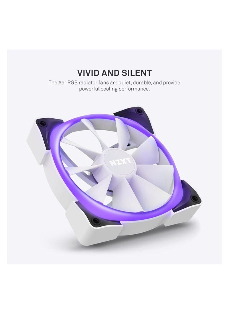 NZXT - NZXT Kraken Z63 RGB 280mm - RL-KRZ63-RW - AIO RGB CPU Liquid Cooler - Customizable LCD Display - Improved Pump - Powered by CAM V4 - RGB Connector - Aer RGB 2 140mm Radiator Fans (2 Included) - White - Image 1