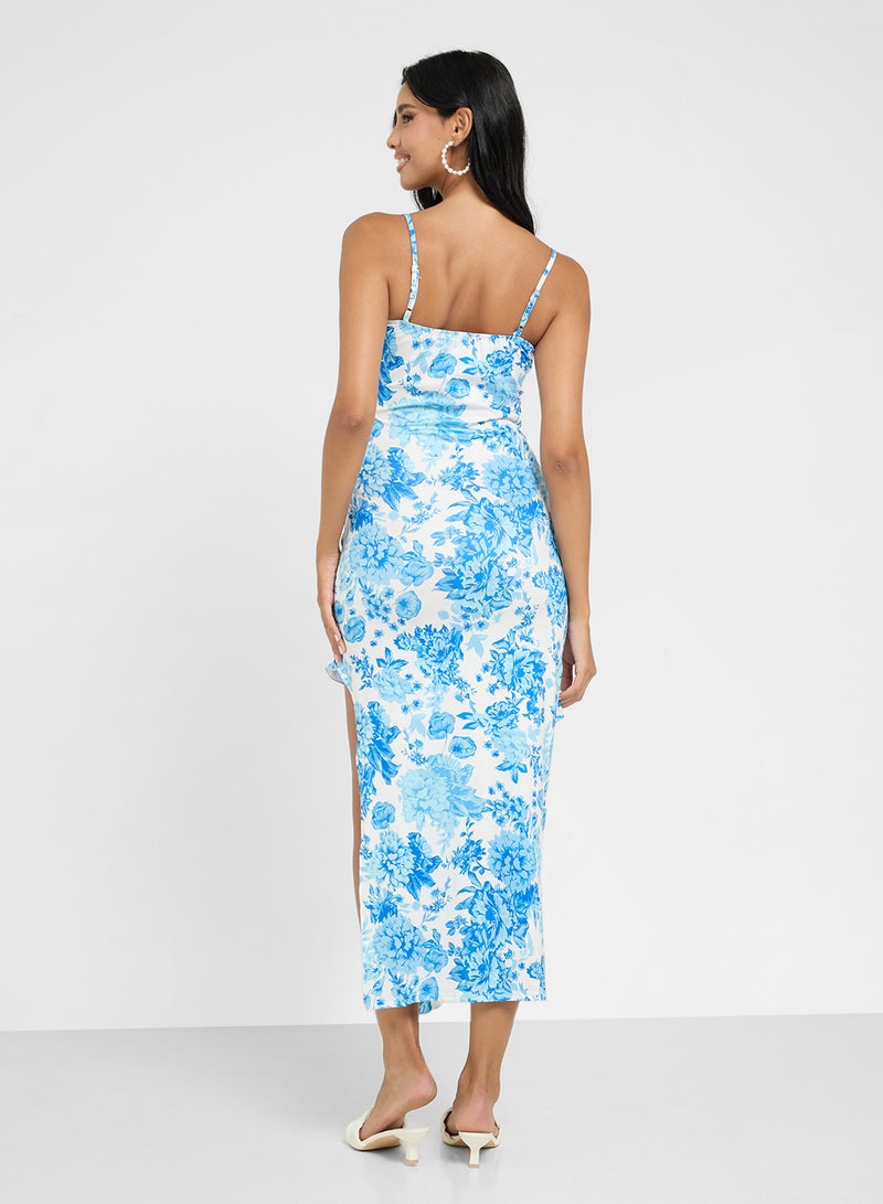 Ginger Floral Ruffle Midi Dress - Image 2
