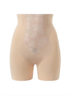 High-waisted seamless bottoming ice silk jacquard square-angle postpartum belly-control shaping pants and shaping garments