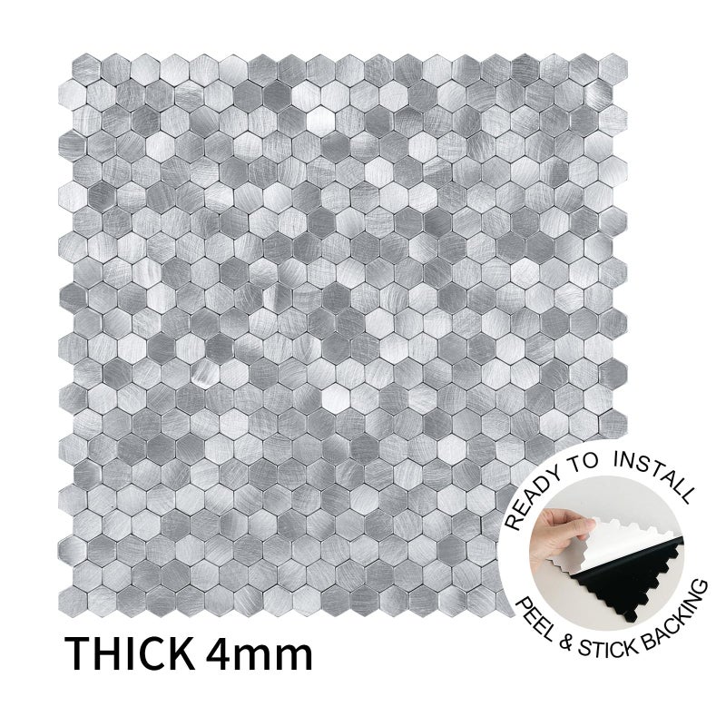 SELECT LIGHTING Select Metal Hexagon Peel and Stick Tiles w/10 Edges - Image 4