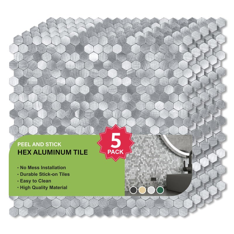 SELECT LIGHTING Select Metal Hexagon Peel and Stick Tiles w/10 Edges - Image 5