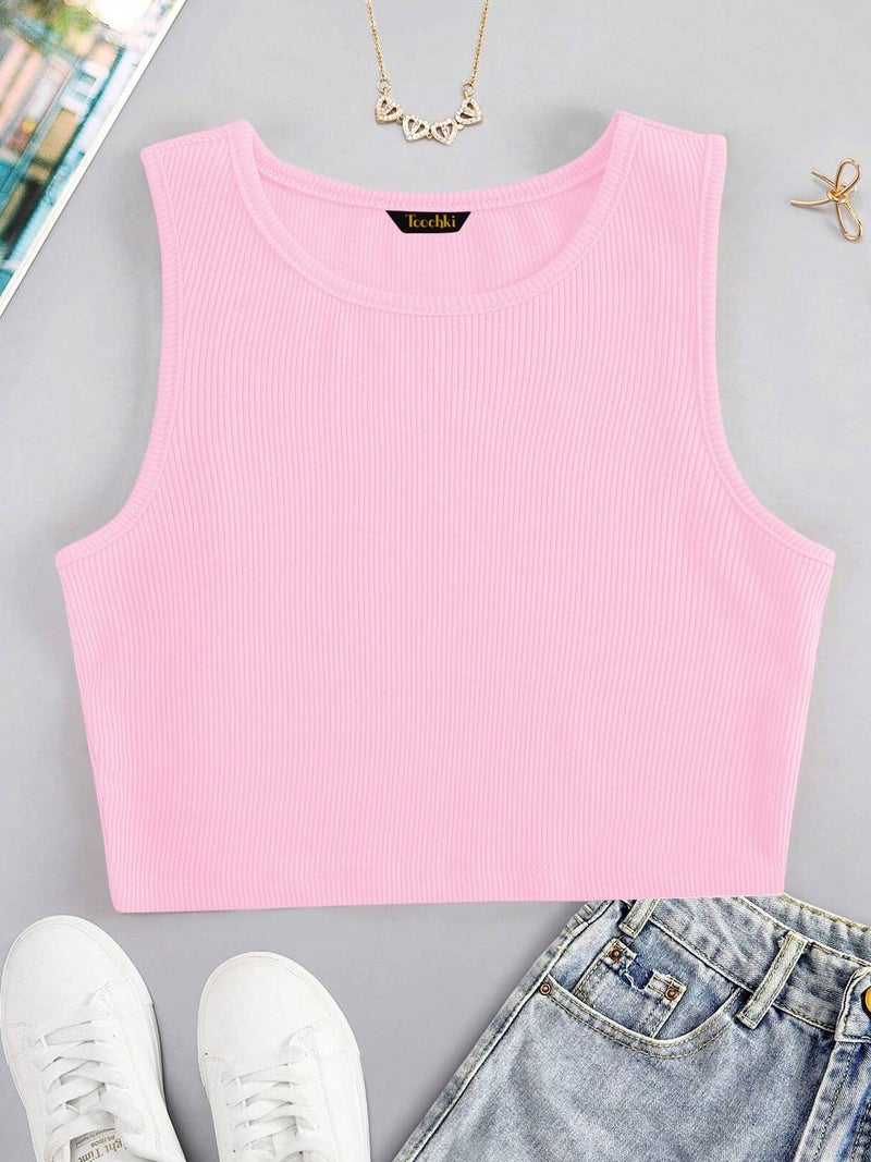 Toochki Tops for Women Crop Top for Women's Tank Activewear Tee Sports Western Casual Cotton Camisole - Image 2