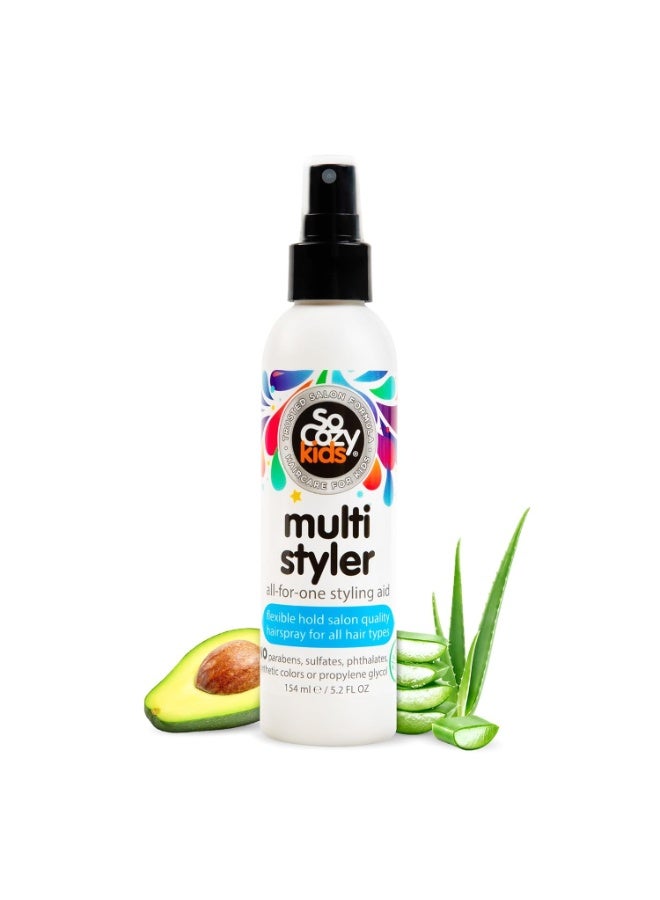 SO COZY SoCozy Multi Styler, Styling Hair Spray for Kids, Safe for Everyday Use (5.2 Fl Oz) Holds Like a Light Gel, Gentle Formula with Quinoa, Vitamin B5 & Aloe, No Parabens, Sulfates or Synthetic Colors - Image 3