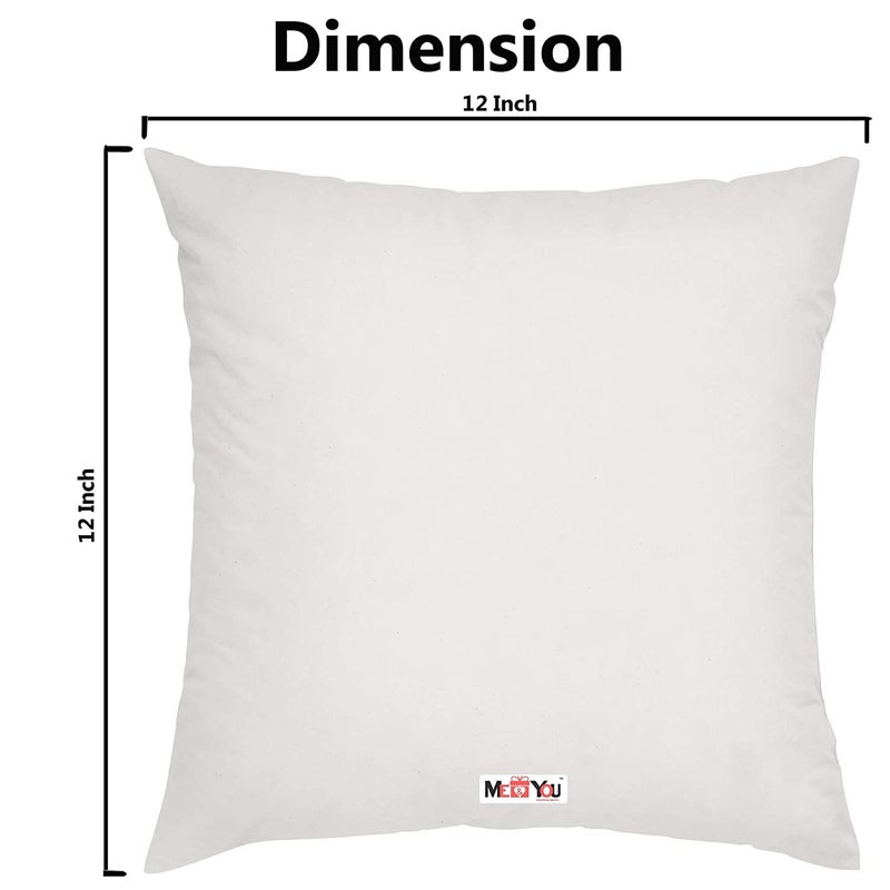 ME & YOU Pink 12x12 Inch Satin Dupion Microfiber Hug Day Valentine's Gift Pillow Cover with Filler