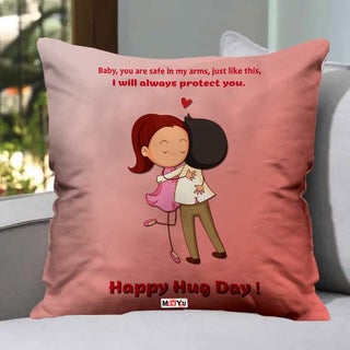 ME & YOU Pink 12x12 Inch Satin Dupion Microfiber Hug Day Valentine's Gift Pillow Cover with Filler - pzsku/ZF90B7E8D09C1414A73A9Z/45/1743503639/9c82f096-6a6a-4a77-a3b1-fd9f417f7c48