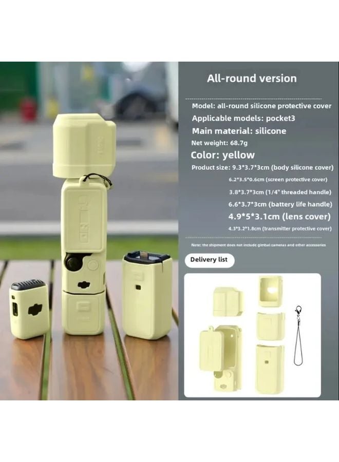 DJI Osmo Pocket 3 Silicone Case Chicken Yellow All Round Protective Cover - Image 1