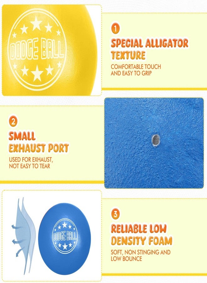 Jerify 6 Pcs Foam Dodgeball Set 7 Inch Soft Skin Playground Dodgeballs Bulk, Low Density Foam for Non Sting Dodgeball Sports Equipment for Kids and Adults - Image 4