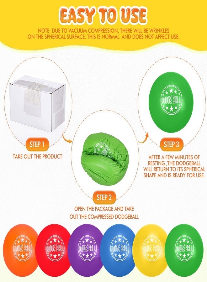 Jerify 6 Pcs Foam Dodgeball Set 7 Inch Soft Skin Playground Dodgeballs Bulk, Low Density Foam for Non Sting Dodgeball Sports Equipment for Kids and Adults - Image 3