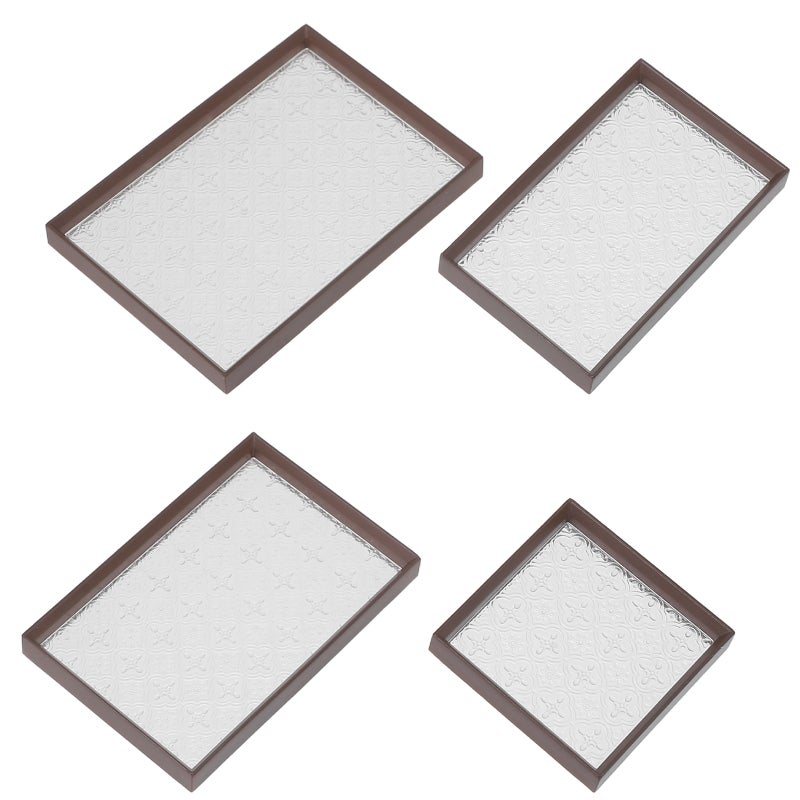 1 Set Miniature Tray Doll House Decorative Plate Model Mini House Tableware - Image 1