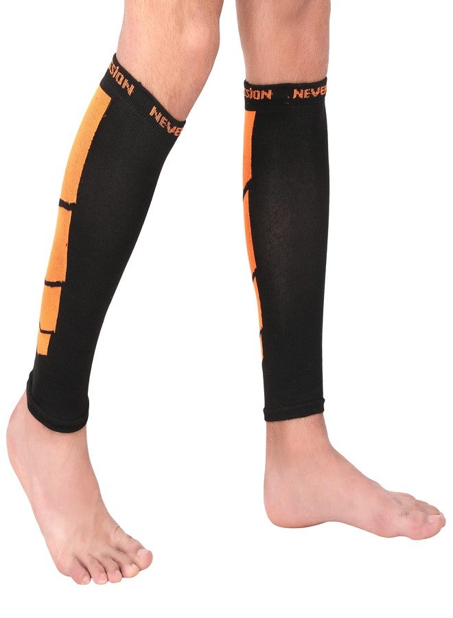 NEVER LOSE Calf Compression Sleeves for Men & Women, Unisex. Shin Splint Leg Sleeves. Graduated Compression for Calf Strains, Shin Splints and Varicose Veins,Recovery & Prevention (Medium) - Image 2