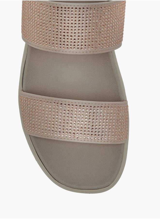 Paprika Women's Embellished Slip-On Flatform Sandals  - Image 3