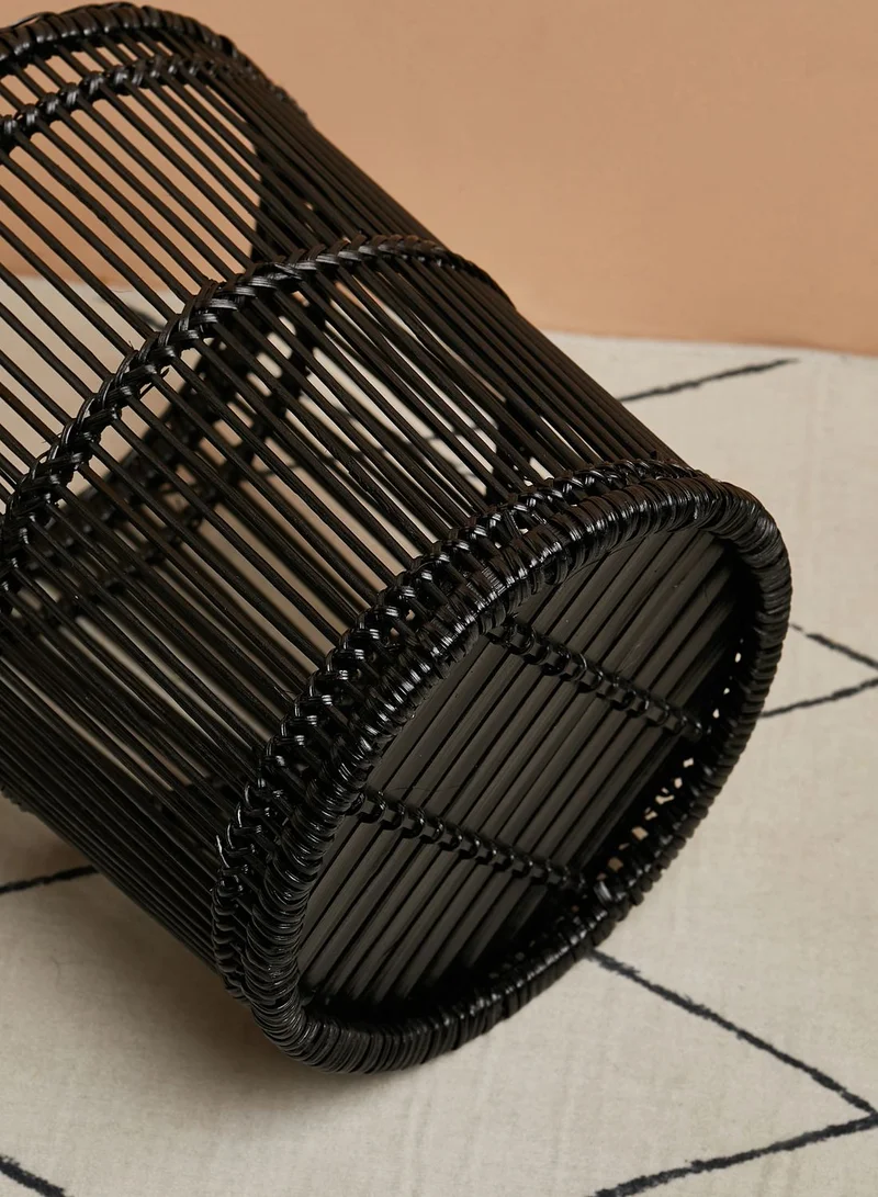 Premier Rattan Black Waste Bin