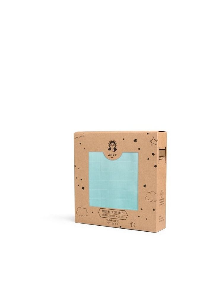 Anvi Baby Organic Bamboo Muslin Fitted Sheet  Mint Condition  - Image 2