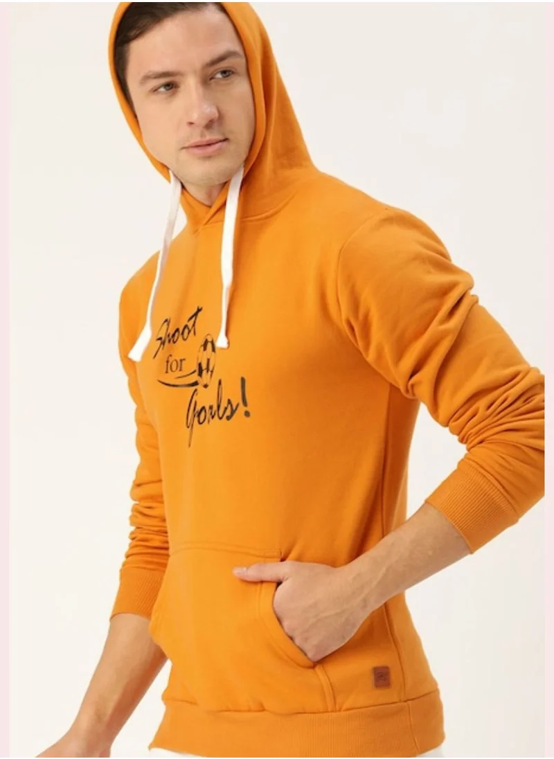 Campus Sutra Front Pocket Printed Hoodie