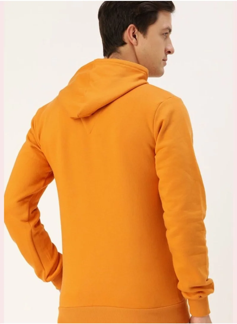 Campus Sutra Front Pocket Printed Hoodie