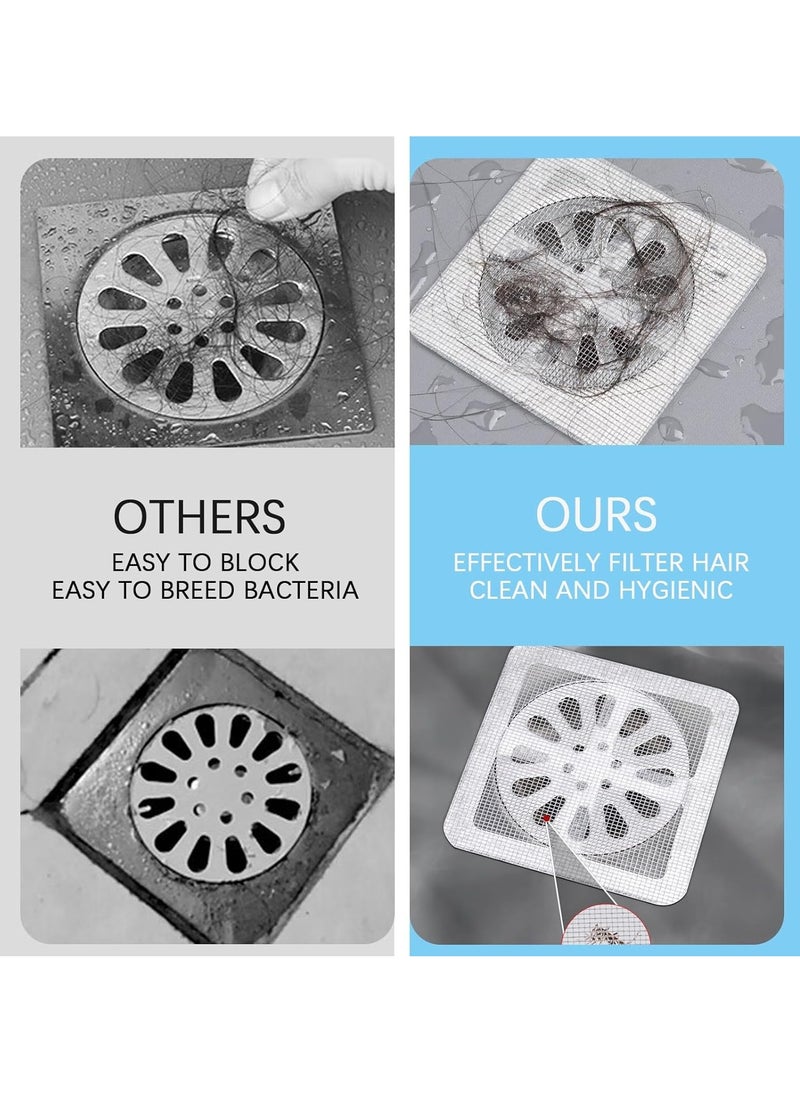 Generic 50PCS Disposable Floor Drain Sticker, 4" Hair Drain Stickers, Disposable Floor Drain Filter Screen, Sink Drain Strainer Screen Catcher, Sewer Filter Screen for Bathroom, Kitchen  - Image 3