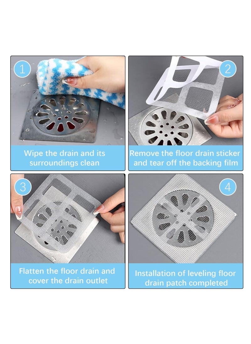 Generic 50PCS Disposable Floor Drain Sticker, 4" Hair Drain Stickers, Disposable Floor Drain Filter Screen, Sink Drain Strainer Screen Catcher, Sewer Filter Screen for Bathroom, Kitchen  - Image 5