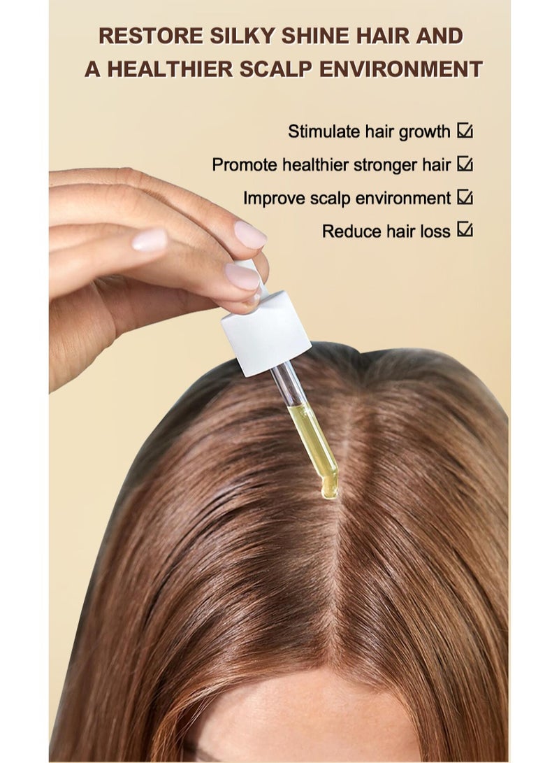 ايه اي اس تي اتش تي ايه ان واي 2 قطعة من زيت شعر الروزماري لنمو الشعر وصحة فروة الرأس والشعر المجعد مع زيت الخروع وزيت اللوز - Image 3