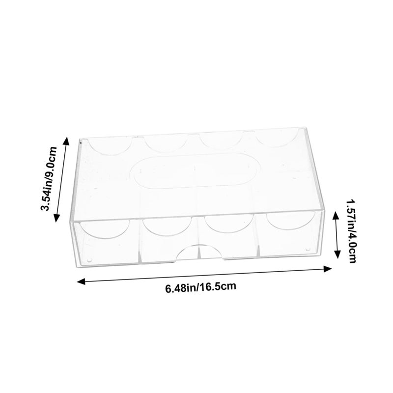 Large Capacity Transparent Acrylic Poker Chip Storage Box Organizer With Secure Buckle - Image 3