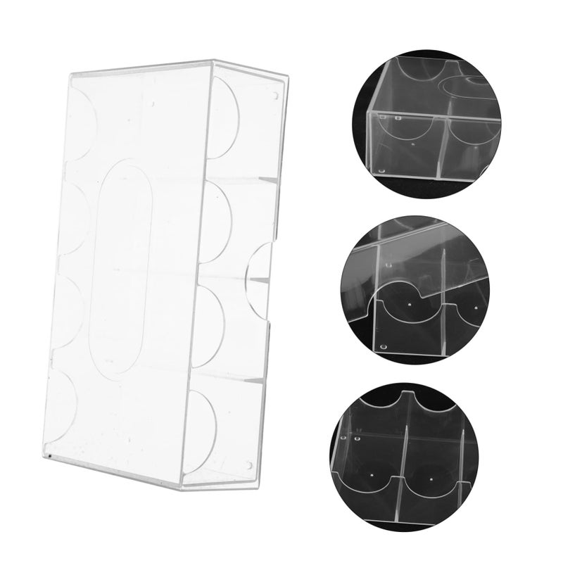 Large Capacity Transparent Acrylic Poker Chip Storage Box Organizer With Secure Buckle - Image 4