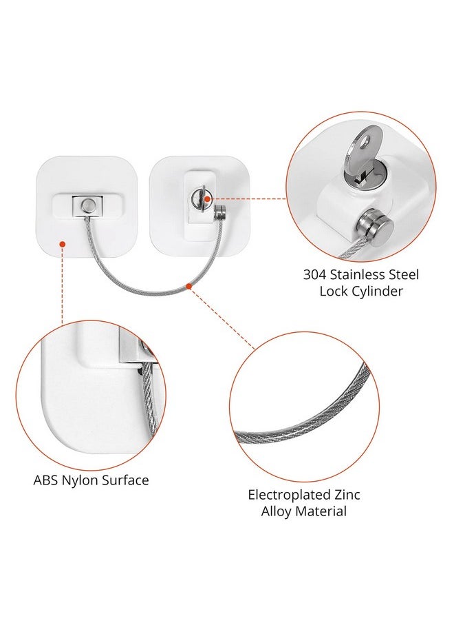 Fridge Lock For Kids Getlitool 2 Pcs Children Safety Refrigerator Lock With 4 Keys Zinc Alloy Fridge Locks For Adults Fridge Cable Restrictor Lock For Refrigerator Cabinets Drawers - pzsku/ZF90BFEF410EFFD699B65Z/45/_/1698514296/22085086-f81b-4f9a-9e66-8fc03b0960e0