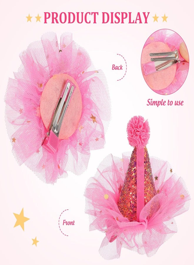 IMIKEYA 5pcs Kids Baby Hair Clips Christmas Birthday Sequins Hat Hair Barrettes Party Accessories - Image 5