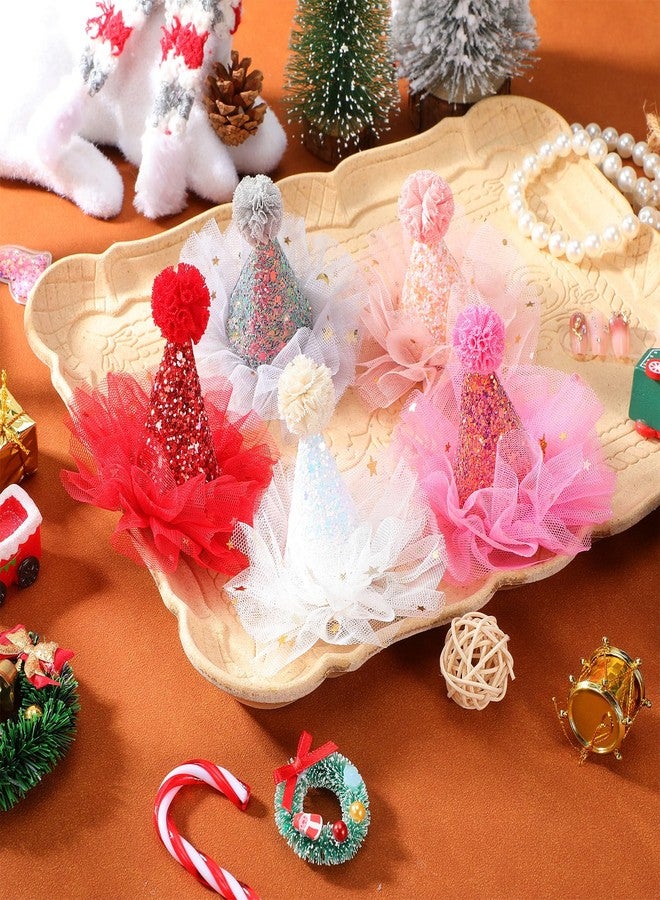 IMIKEYA 5pcs Kids Baby Hair Clips Christmas Birthday Sequins Hat Hair Barrettes Party Accessories - Image 2