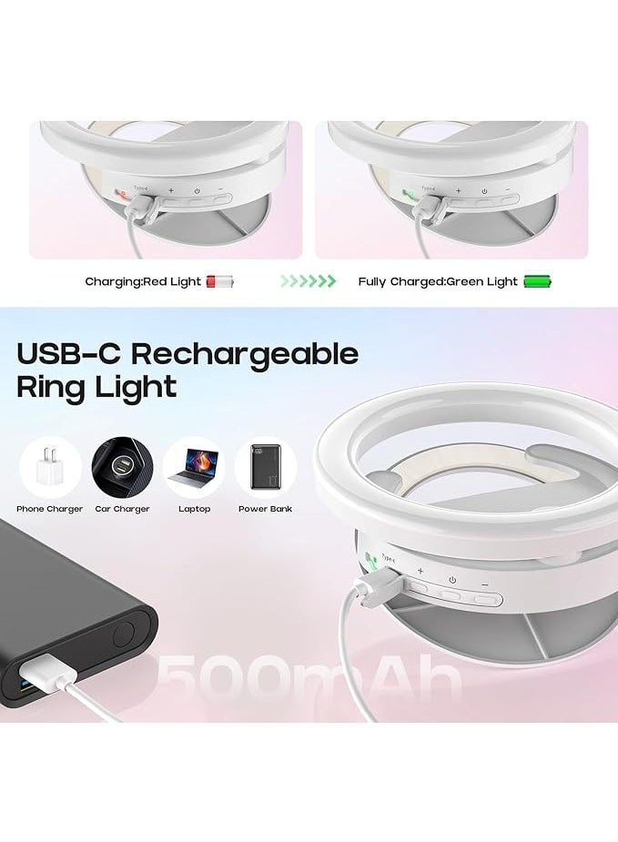 رينج لايت للموبايل يُثبت بالكليب – قابل للدوران وقابل للشحن – مثالي للتصوير والمكياج - Image 3