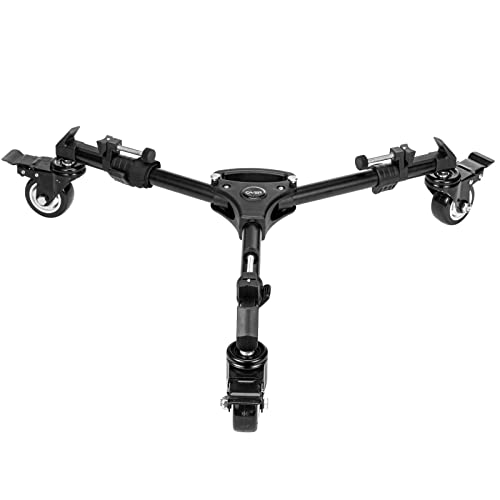 Cayer TD03 Tripod Dolly, Heavy Duty Rolling Dolly with 3" Large Wheels and Carrying Case, upports up to 66lbs, Compatible with Tripods and Light Stands for Photography and Videos - Image 1